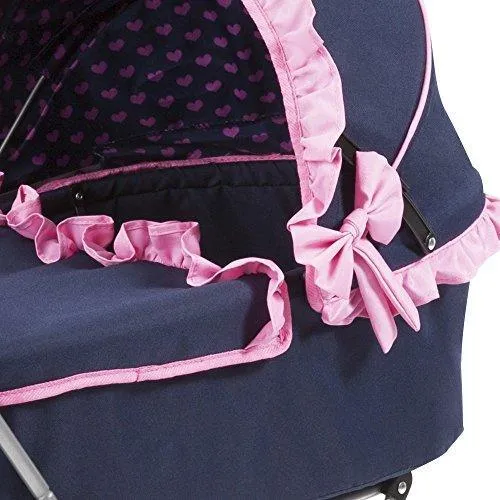 Classic Vintage Doll Stroller - Blue/Pink