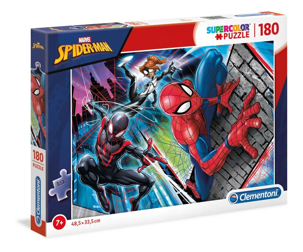 Clementoni 180 Piece SupeRColor Puzzle Marvel Spider-Man Brick Wall