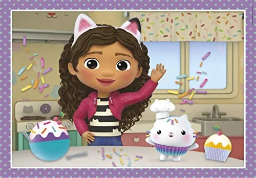 Clementoni 21524 Gabby's Dollhouse Puzzle - 4-in-1 Puzzle Set for Ages 3 