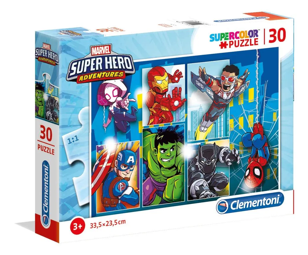 Clementoni 30 Piece SupeRColor Puzzle Marvel Super Hero Adventures