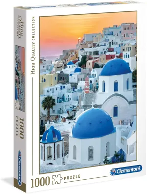 Clementoni 39480 Collection Puzzle for Adults and Children-Santorini-1000 Pieces