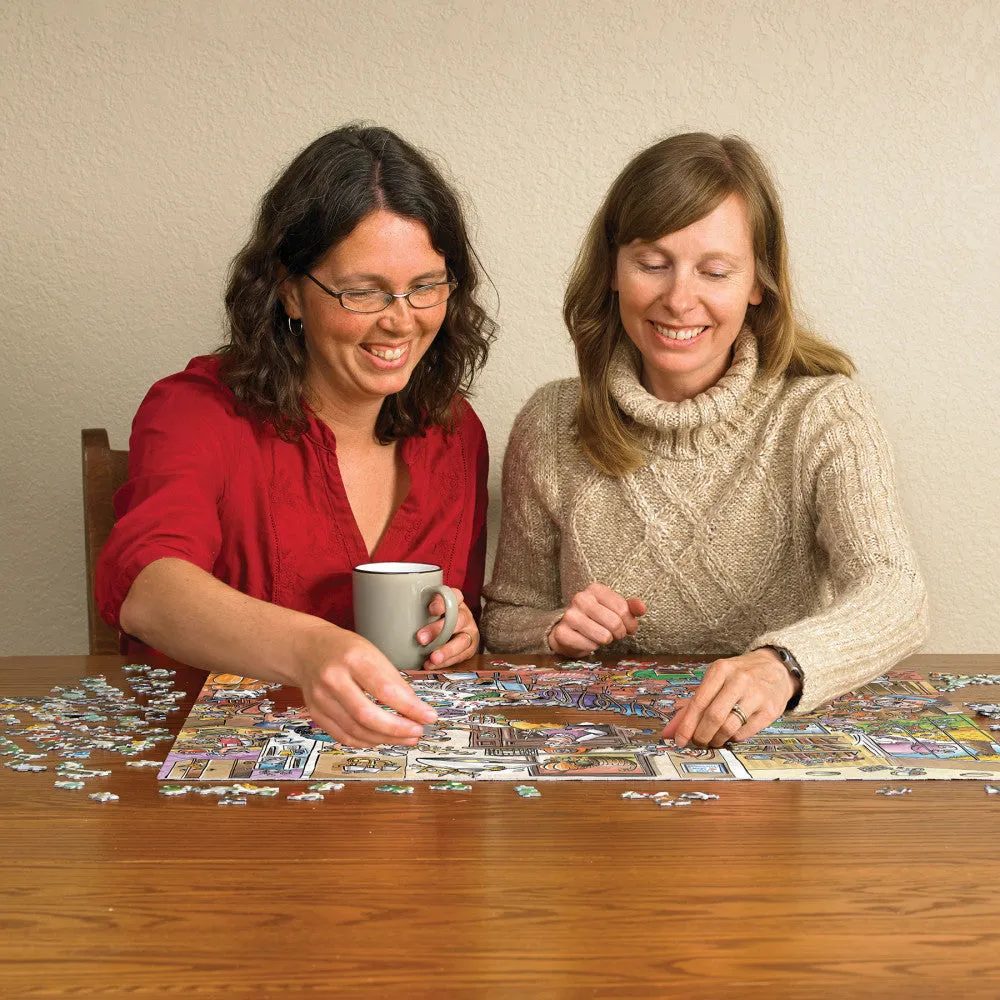 Cobble Hill DoodleTown: Thanksgiving Togetherness 1000 pc Puzzle