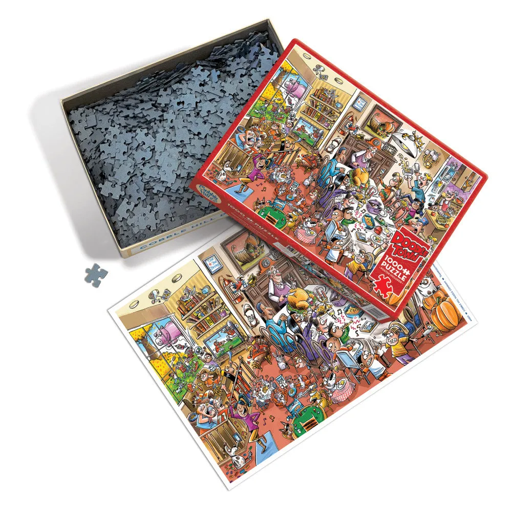 Cobble Hill DoodleTown: Thanksgiving Togetherness 1000 pc Puzzle