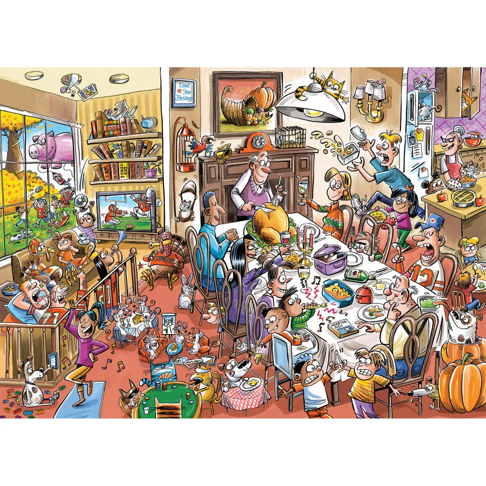 Cobble Hill DoodleTown: Thanksgiving Togetherness 1000 pc Puzzle