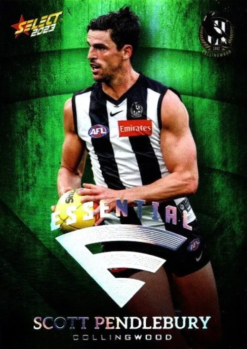 Collingwood Magpies Team Set, Emerald Green Essential, 2023 Select AFL Footy Stars