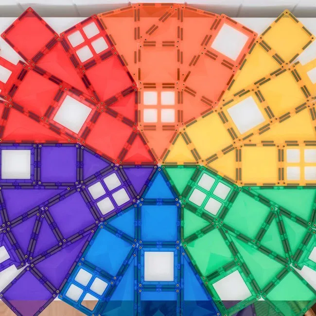 Connetix Tiles | 102 Piece Rainbow Creative Pack