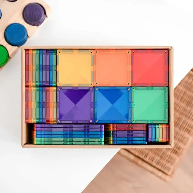 Connetix Tiles | 102 Piece Rainbow Creative Pack