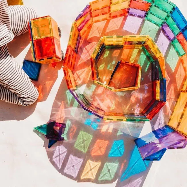 Connetix Tiles | 102 Piece Rainbow Creative Pack