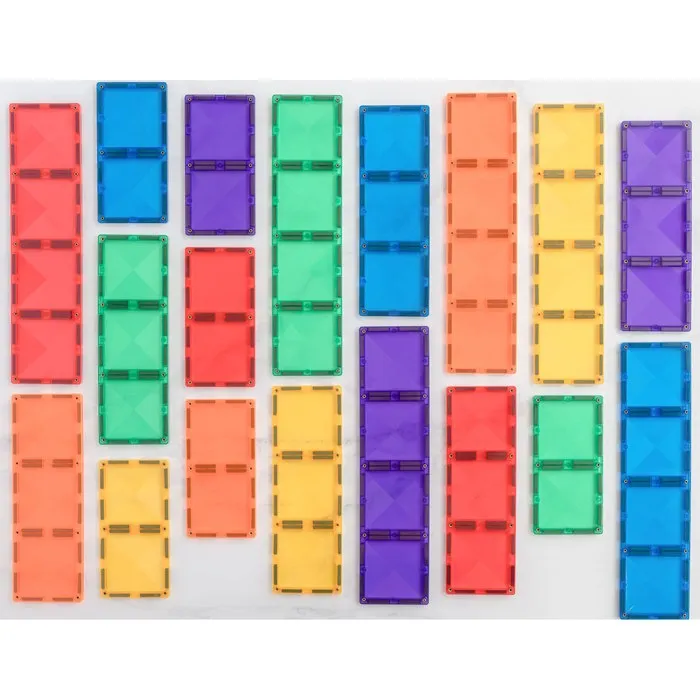 Connetix Tiles | 18 Piece Rainbow Rectangle Pack DAMAGED PACKAGING