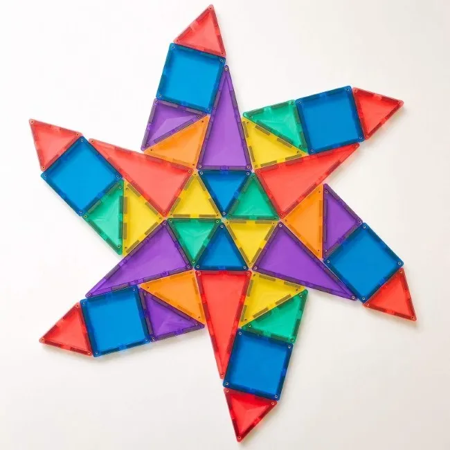 Connetix Tiles | 60 Piece Rainbow Starter Set