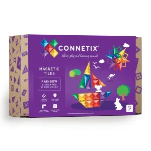 Connetix Tiles | 60 Piece Rainbow Starter Set