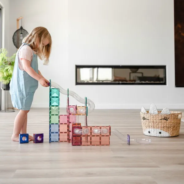 Connetix Tiles | 80 Piece Pastel Ball Run Expansion Pack