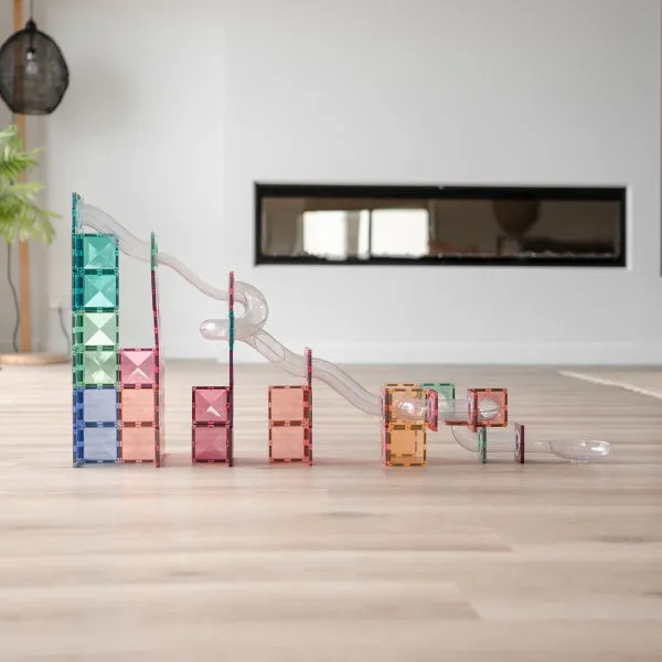 Connetix Tiles | 80 Piece Pastel Ball Run Expansion Pack