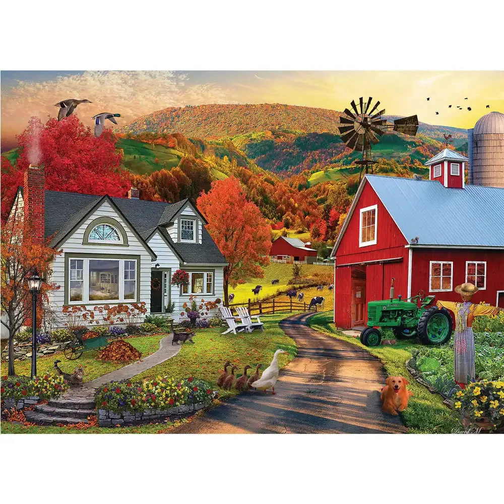 Country Farm 1000 Piece Jigsaw Puzzle Bits and Pieces