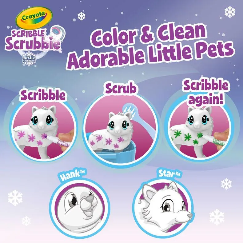 CRAYOLA Scribble Scrubbie Pets Arctic Igloo Carry Case Playset