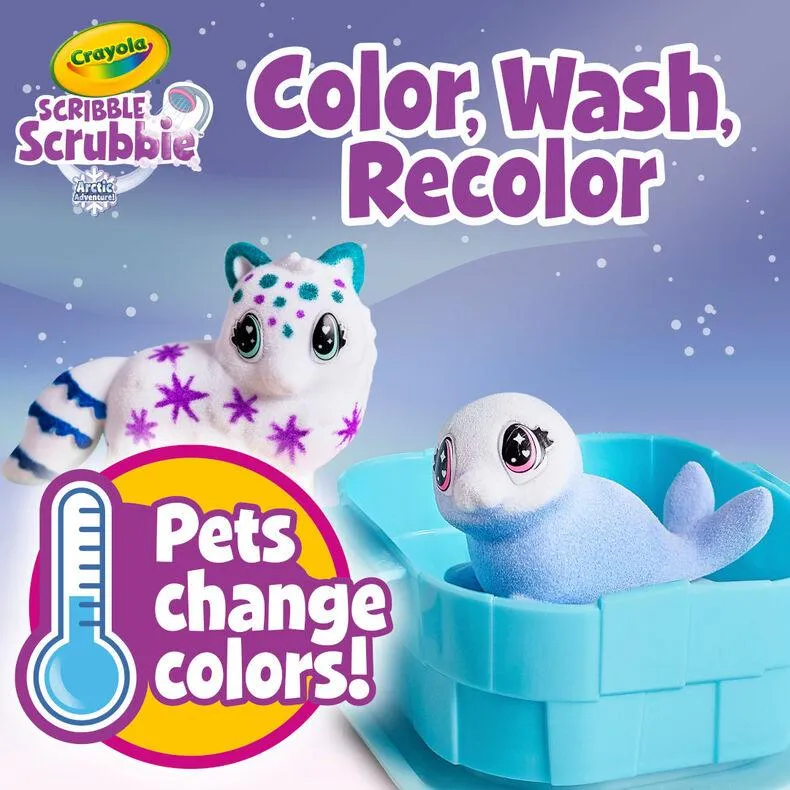 CRAYOLA Scribble Scrubbie Pets Arctic Igloo Carry Case Playset