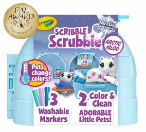 CRAYOLA Scribble Scrubbie Pets Arctic Igloo Carry Case Playset