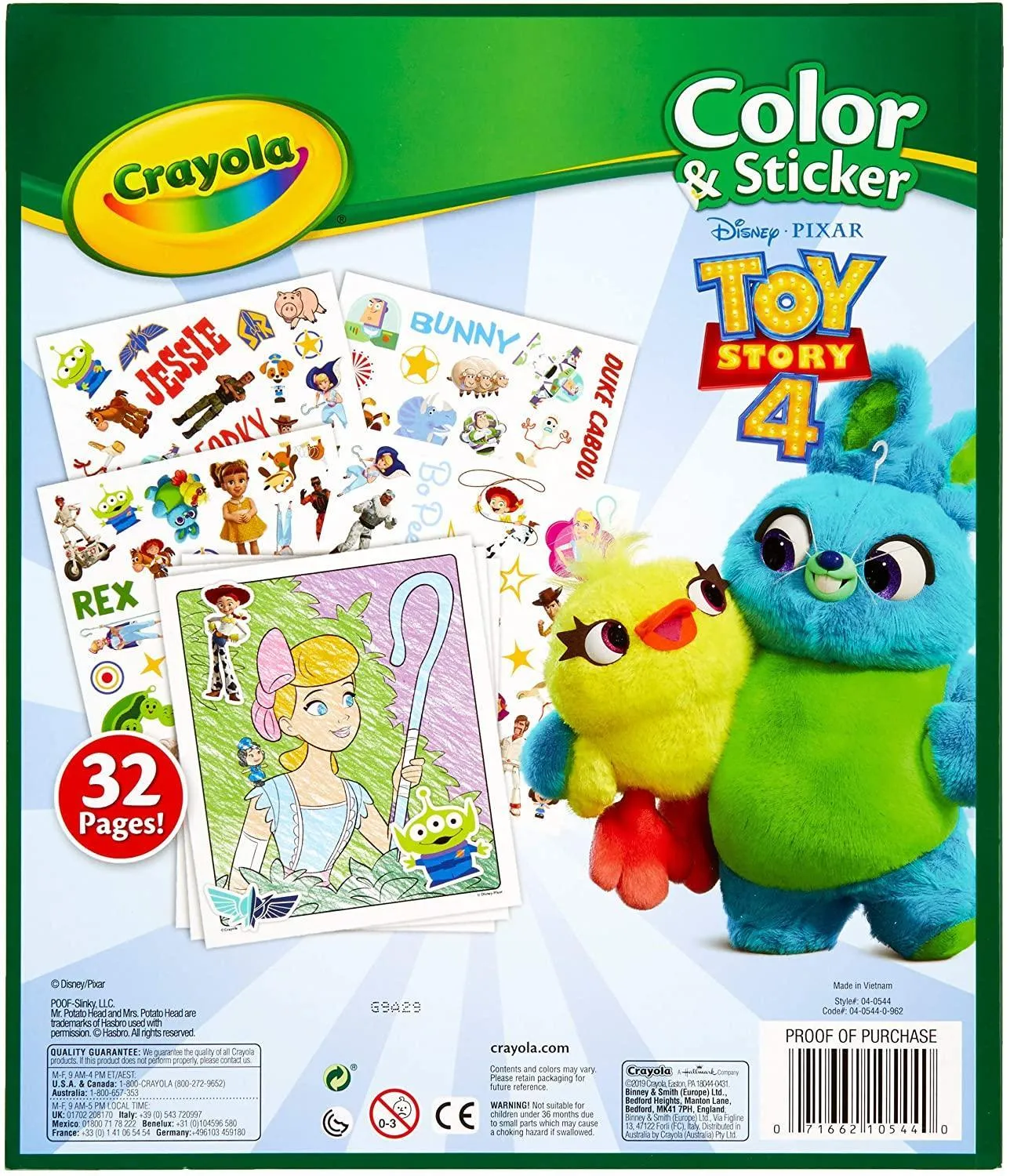 CRAYOLA Toy Story 4 Colour and Sticker Book