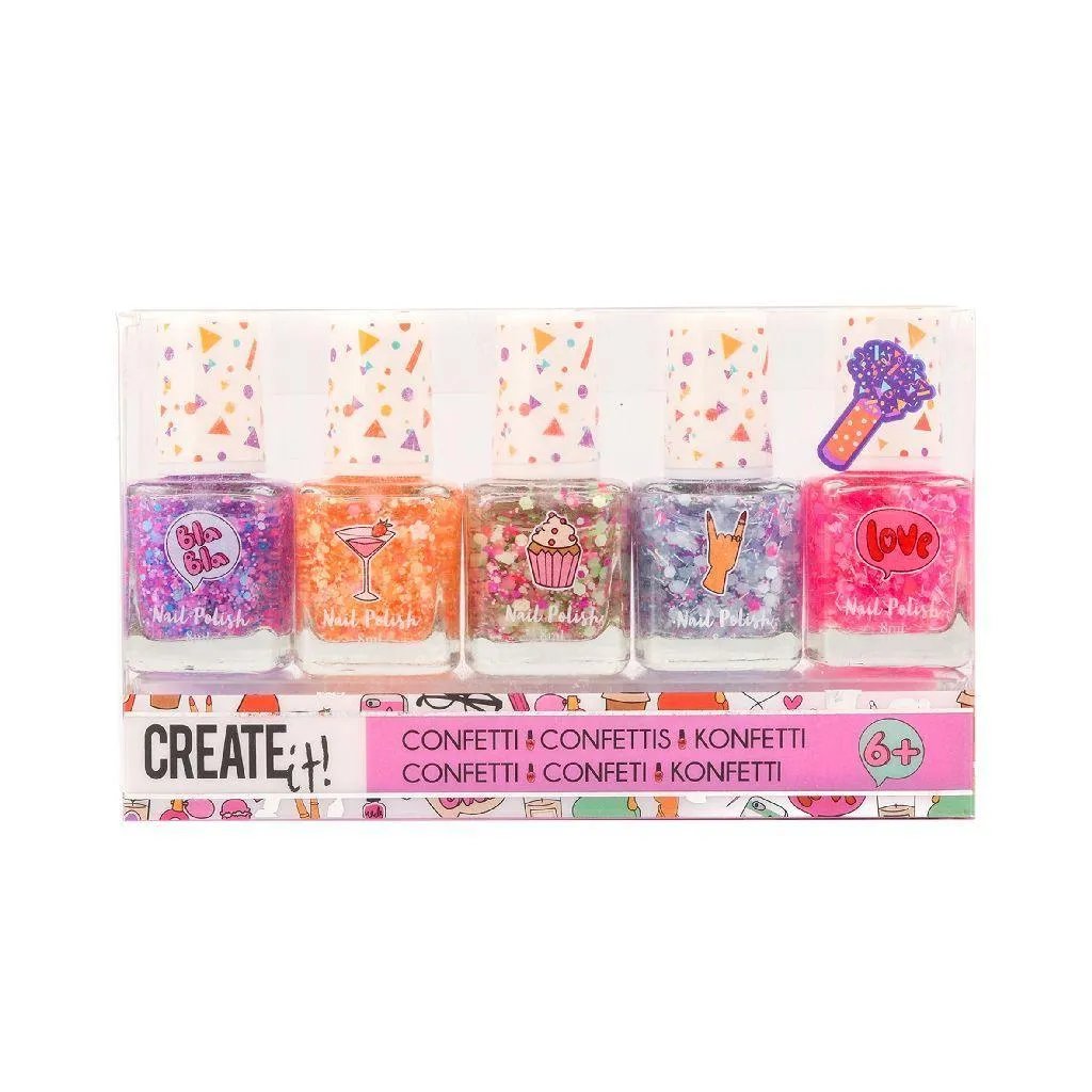 Create It! Confetti Nail Polish - 5 Pack