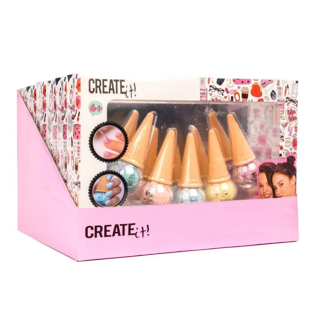 Create It! Nail Polish Ice Cream Cone - 5 Pack