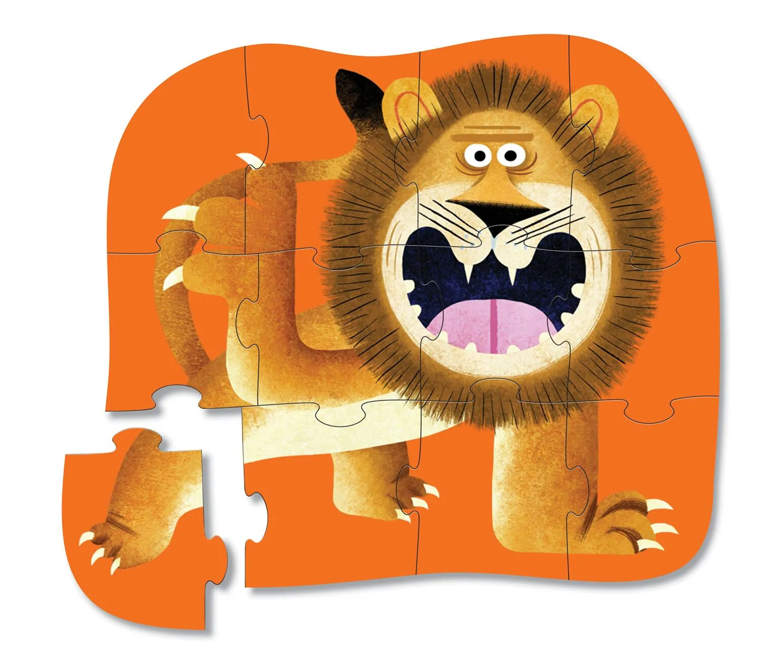 Crocodile Creek 12 Piece Mini Shaped Puzzle Lion Roar