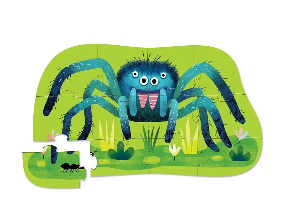 Crocodile Creek 12 Piece Mini Shaped Puzzle Mister Spider