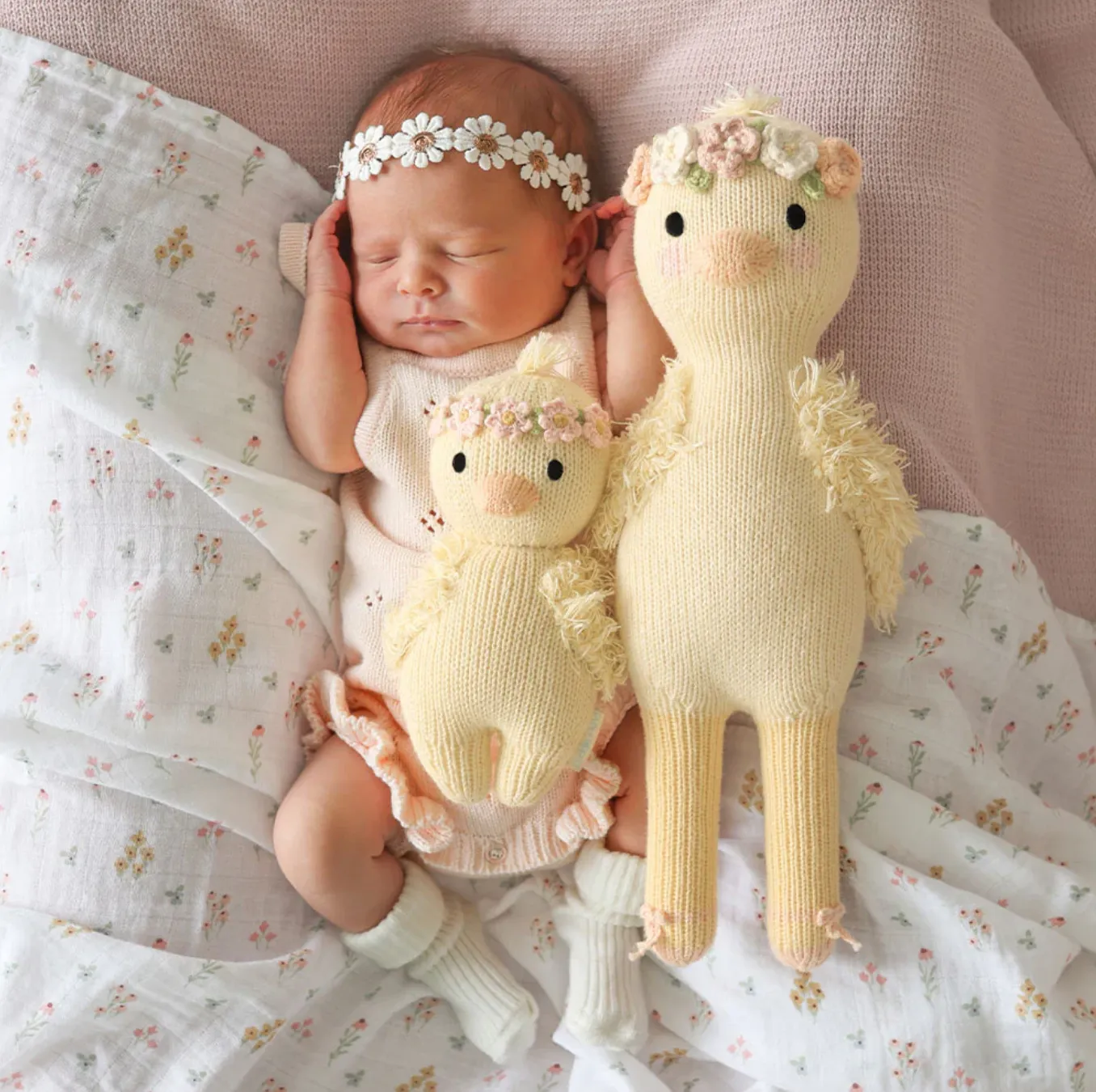 Cuddle   Kind Baby Duckling, Blush Floral Odin Parker