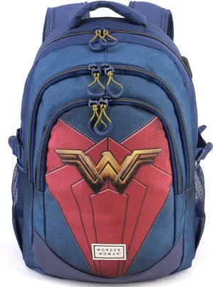 DC Comics Wonder Woman Backpack with USB Port 44cm