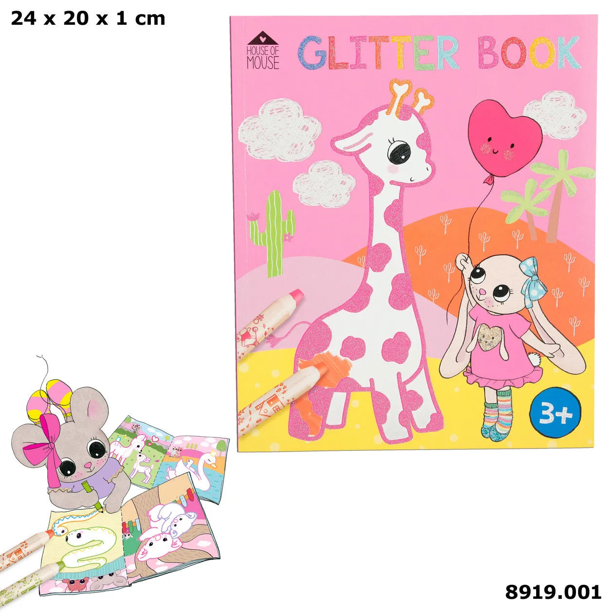 Depesche House of Mouse Glitter Colouring Book