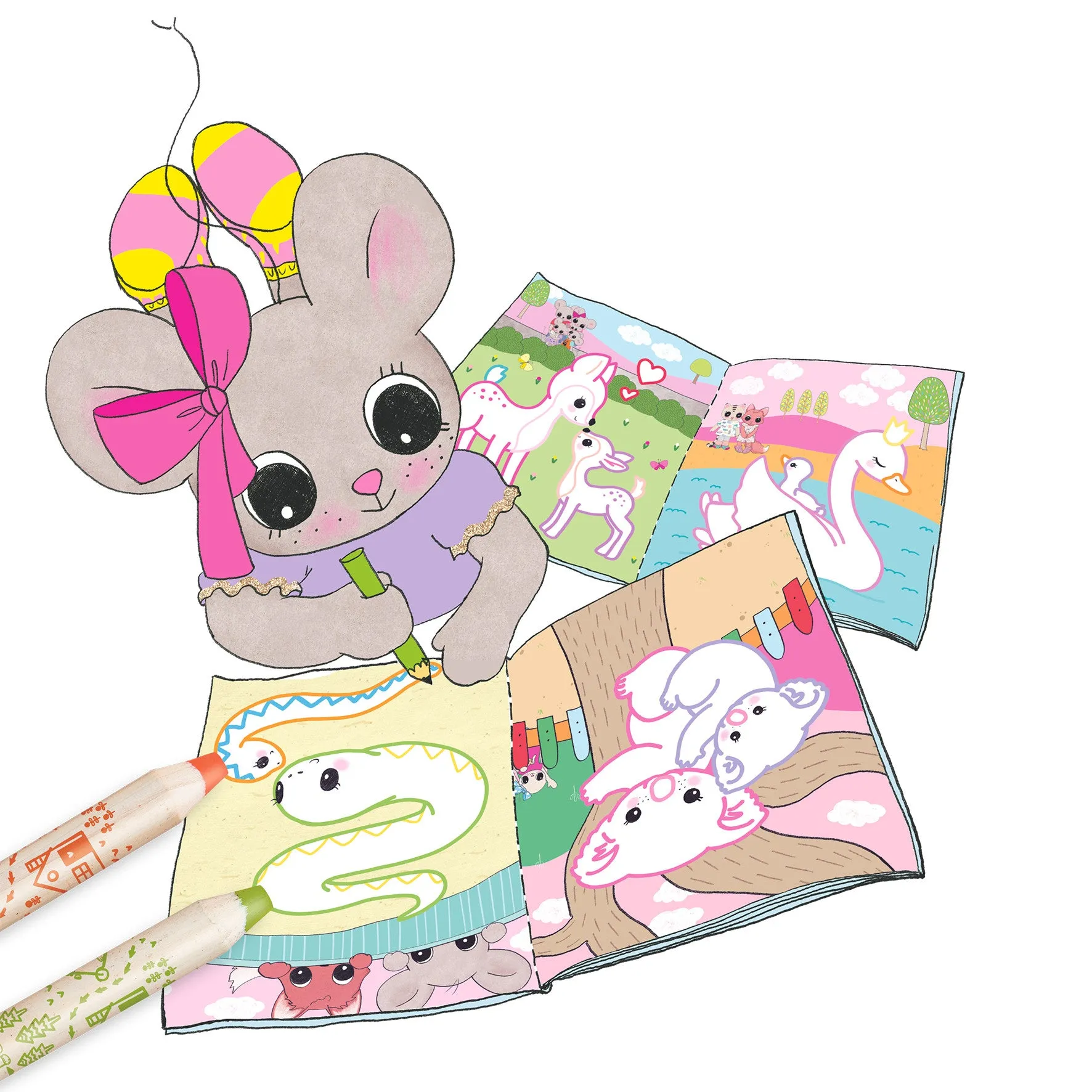 Depesche House of Mouse Glitter Colouring Book