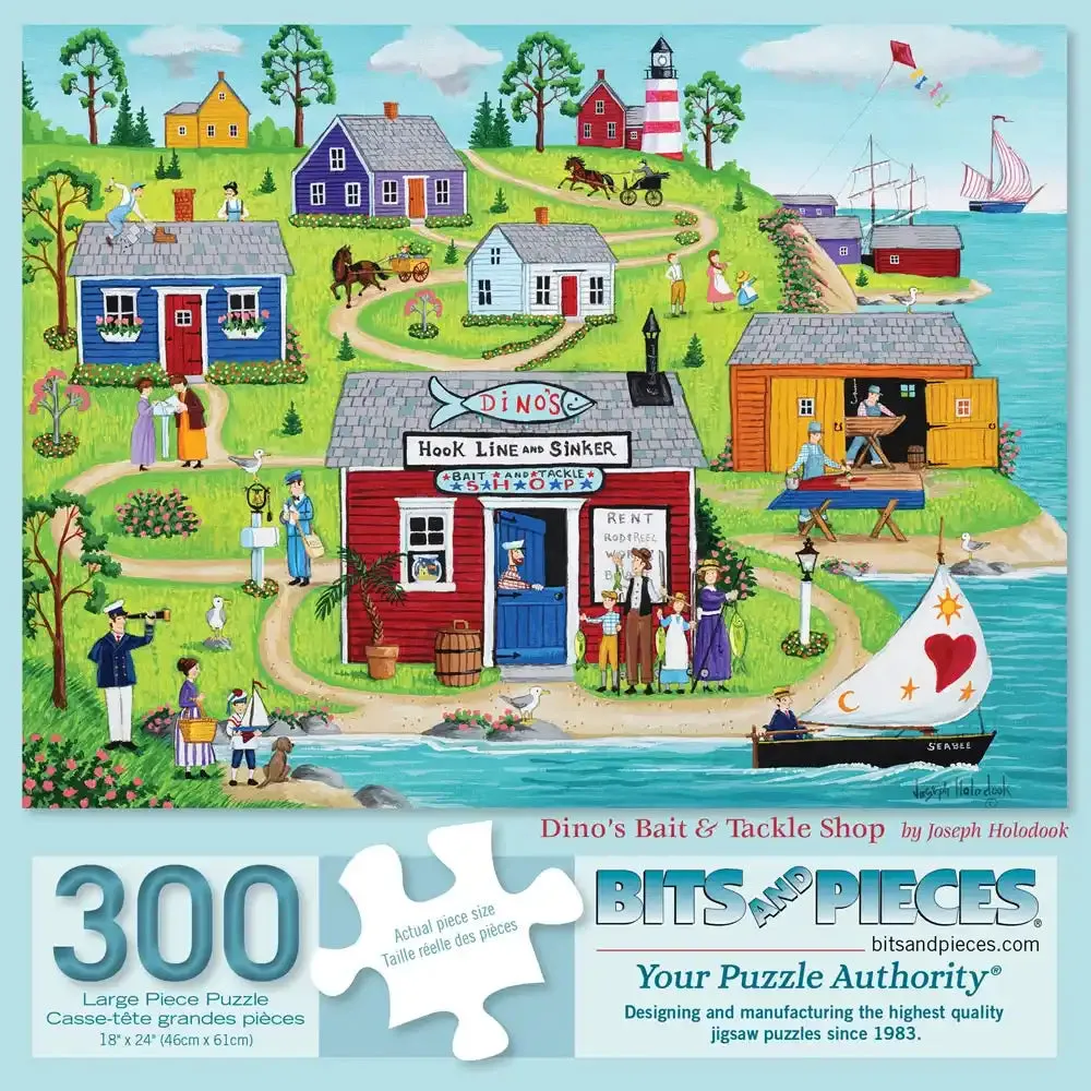 Dino's Bait & Tackle Shop Jigsaw Puzzle Bits and Pieces