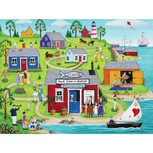 Dino's Bait & Tackle Shop Jigsaw Puzzle Bits and Pieces