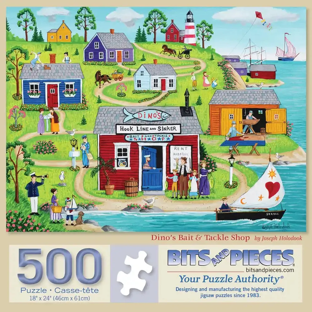 Dino's Bait & Tackle Shop Jigsaw Puzzle Bits and Pieces