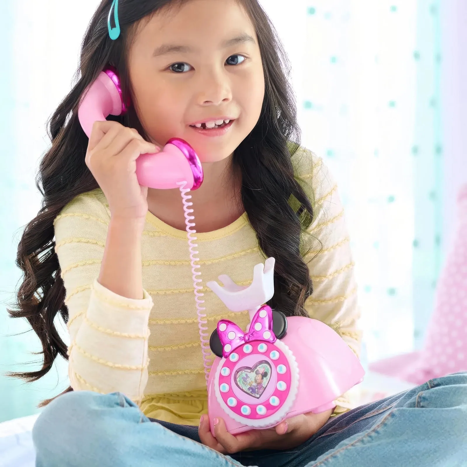 Disney Junior Minnie Mouse Ring Me Rotary Style Phone