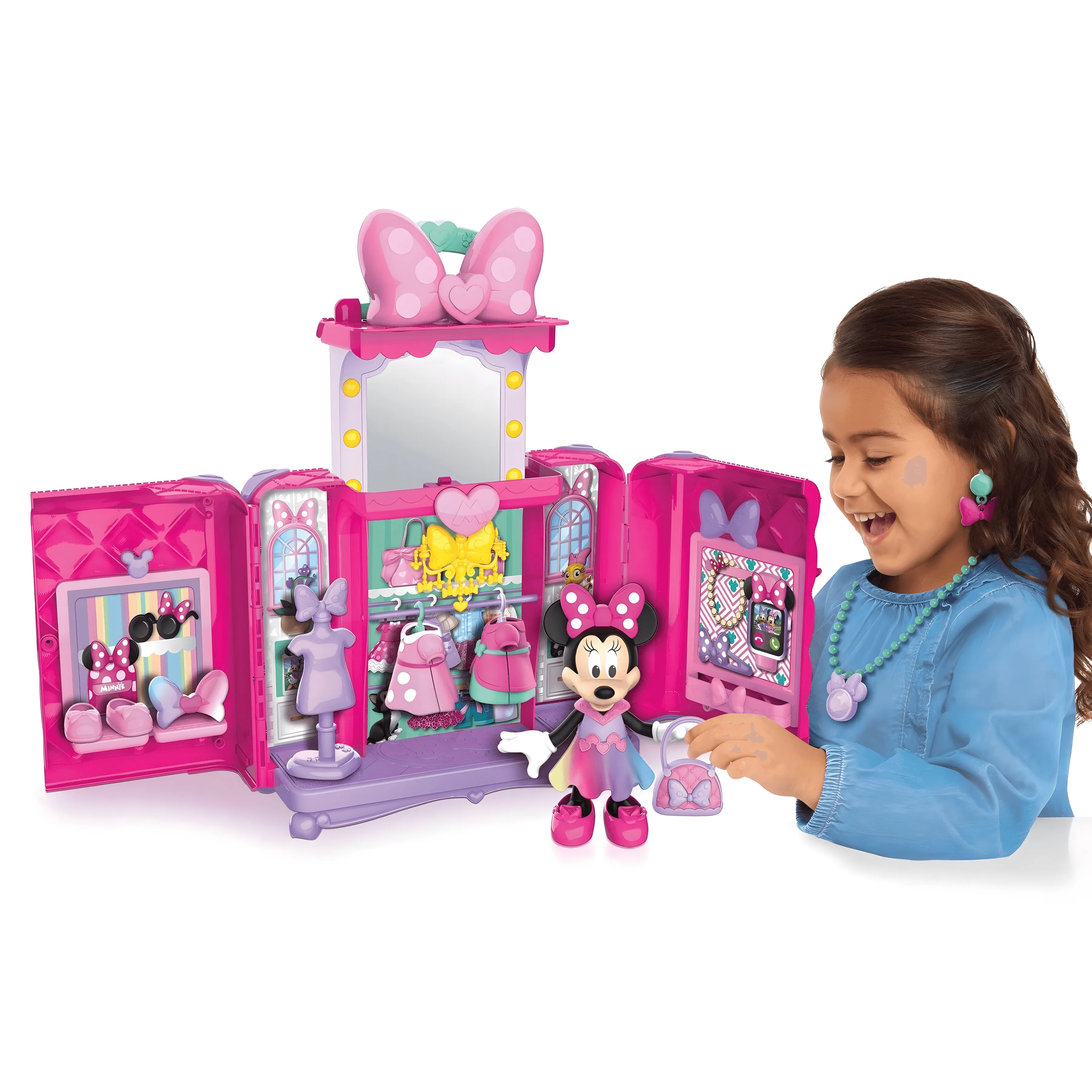 Disney Junior Minnie Mouse Sweet Reveals Glam & Glow Doll Playset