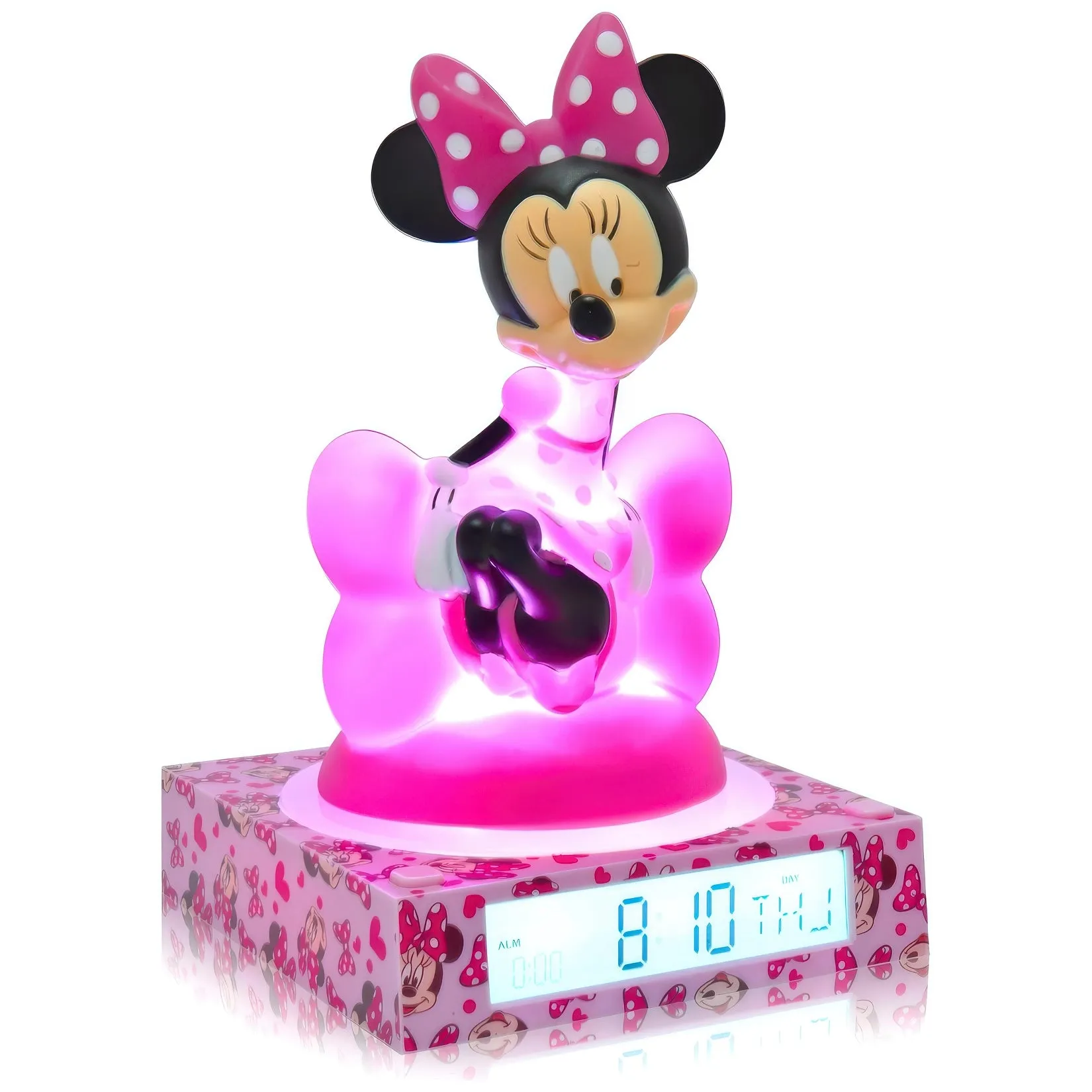 Disney Minnie Mouse 3D Nightlight Alarm Clock