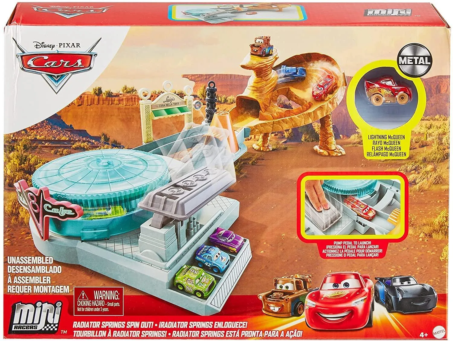 Disney Pixar Cars McQueen Mini Crash Course Playset