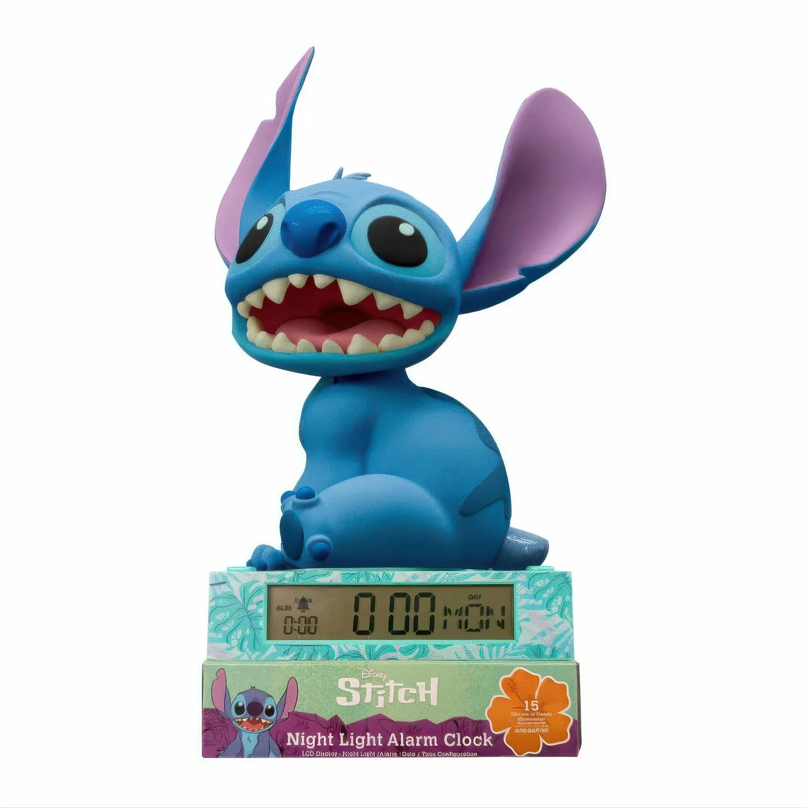 Disney Stitch 3D Lamp with Alarm Clock