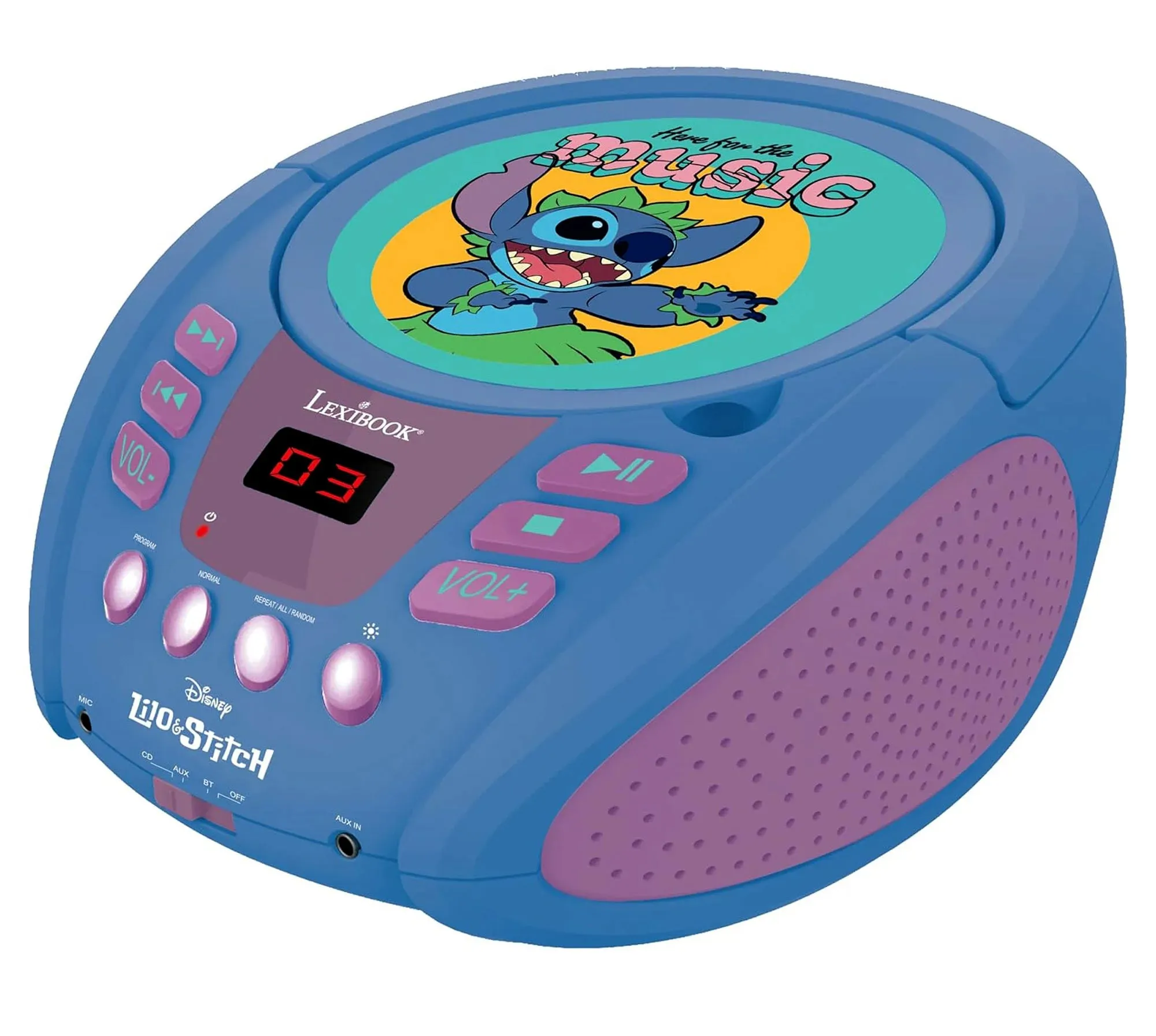 Disney Stitch Bluetooth CD Player with Lights