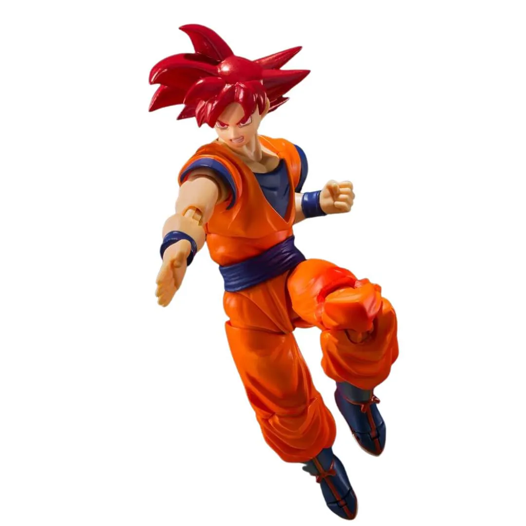 Dragon Ball Z Super Saiyan God Son Goku -Saiyan God Instilled With The Light Of Righteous Hearts S.H.Figuarts By Tamashii Nations