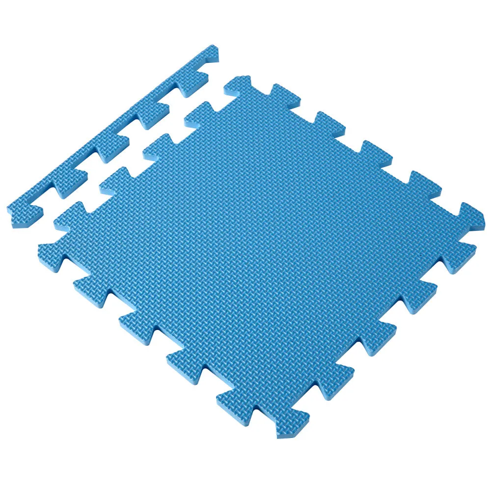 Easy Playhouse Soft Foam Floor Puzzle Tiles - Chic Blue-Grey-White