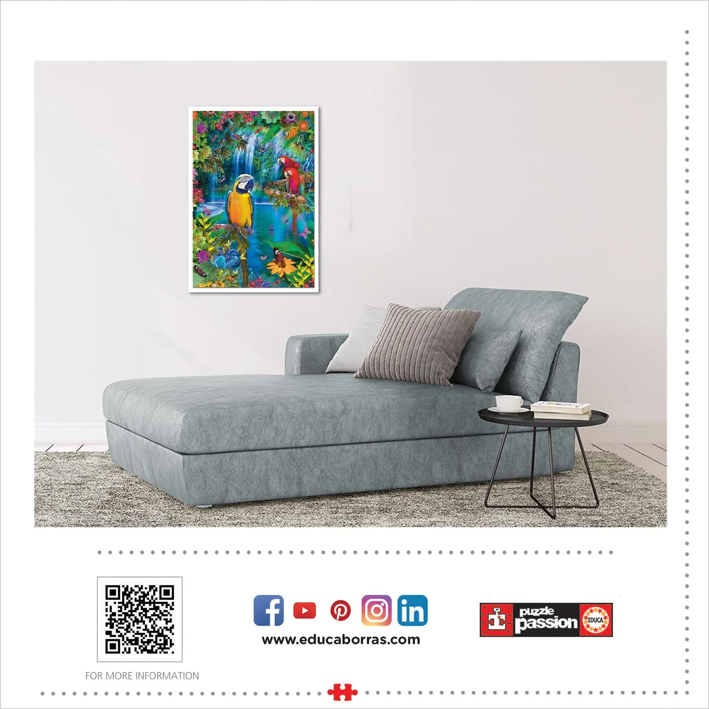 Educa Borras 15512 Tropical Bird Puzzle - 500-Piece Jigsaw for Ages 3 