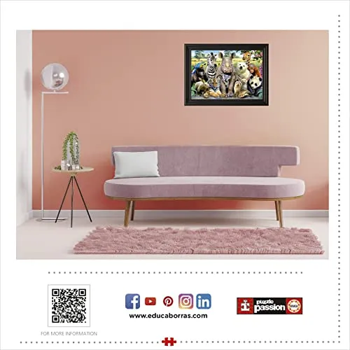 Educa Borras 15517 "It's a Class Photo" Puzzle - 1000-Piece Baby Animals Puzzle for Ages 3 