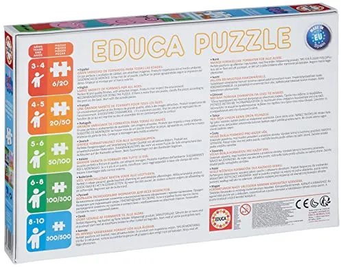 Educa Borrás Peppa Pig Progressive Puzzles - 4 Puzzles for Ages 3  (6-16 Pieces)