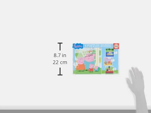 Educa Borrás Peppa Pig Progressive Puzzles - 4 Puzzles for Ages 3  (6-16 Pieces)