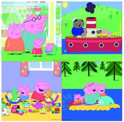 Educa Borrás Peppa Pig Progressive Puzzles - 4 Puzzles for Ages 3  (6-16 Pieces)
