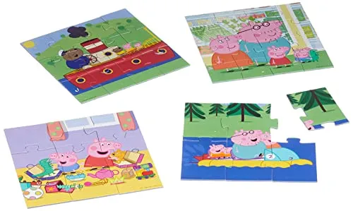 Educa Borrás Peppa Pig Progressive Puzzles - 4 Puzzles for Ages 3  (6-16 Pieces)