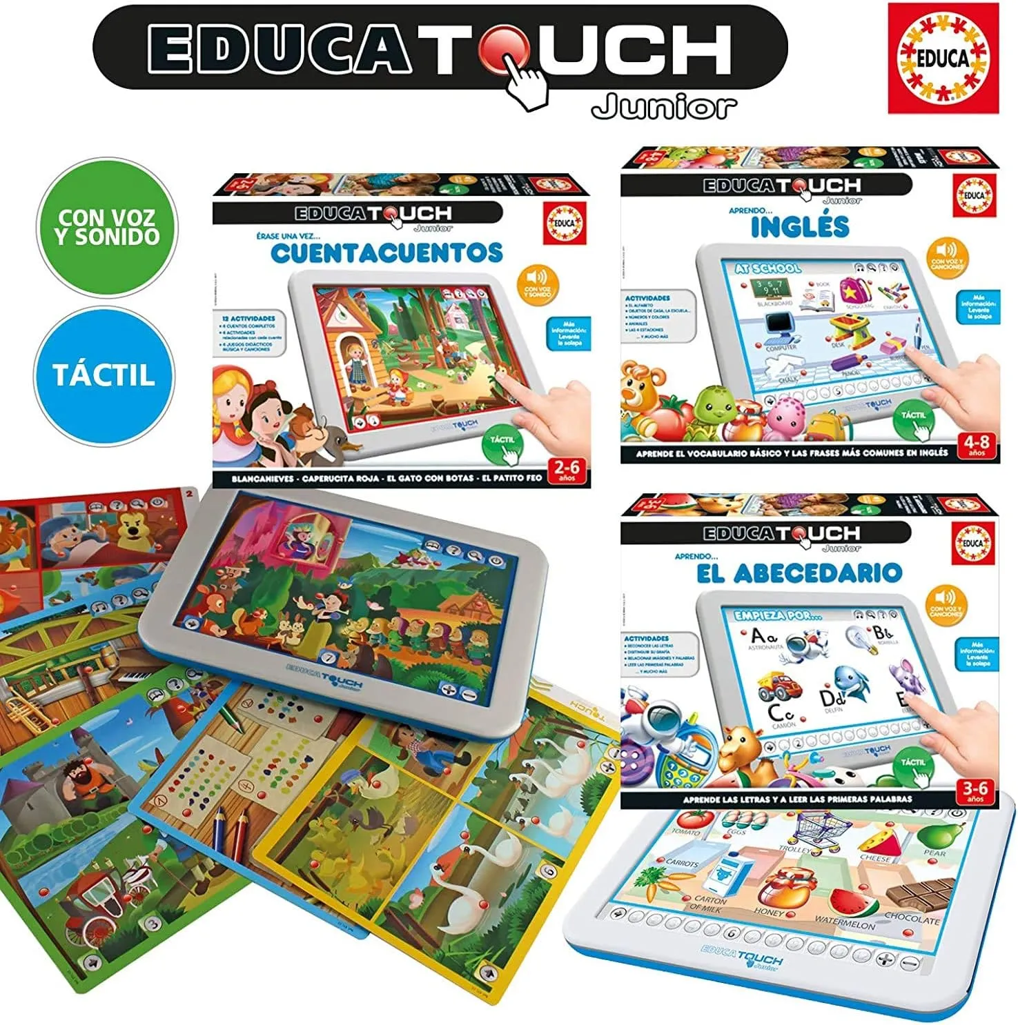 Educa Touch Junior - Learning the Alphabet & Storytelling for Ages 2  (Portuguese Language)