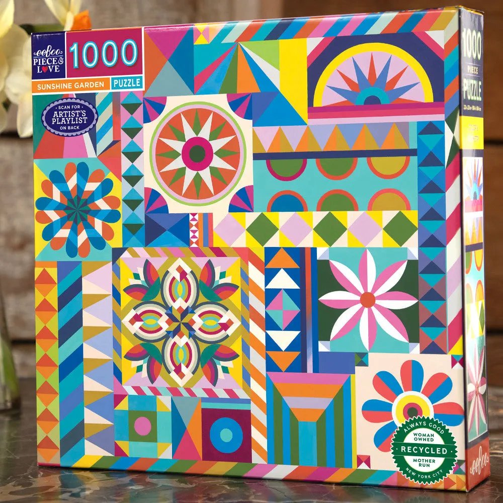eeBoo Piece & Love Sunshine Garden Jigsaw Puzzle - 1000 pc