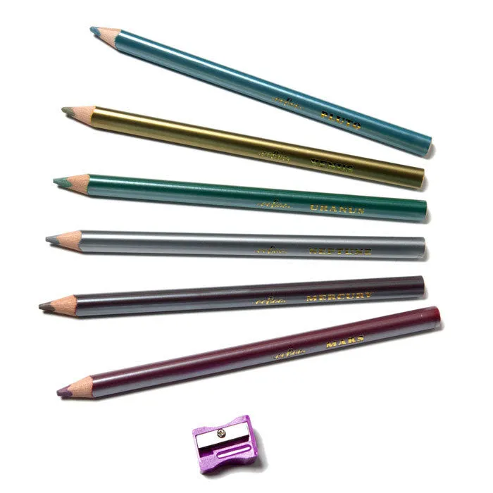 eeBoo Silver Robot Metallic Pencils